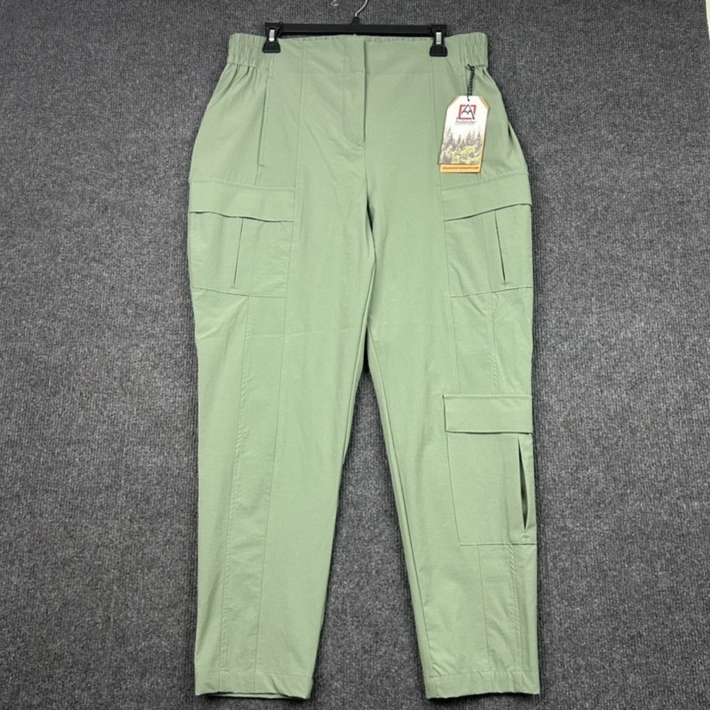 Avalanche Men's L Cargo Pants Ripstop Olive Green Outdoor Hiking 4-Way Stretch